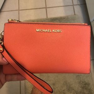 Michael Kors wallet pink grapefruit color
